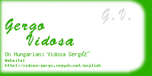 gergo vidosa business card